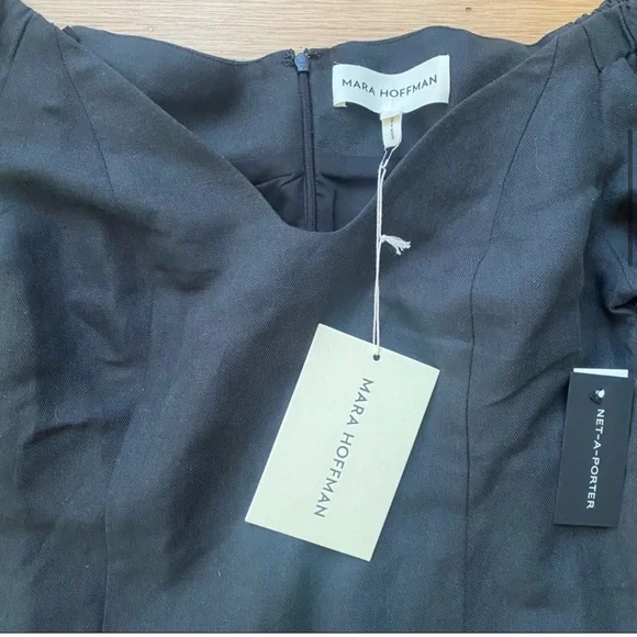 Mara Hoffman Midi Linen-Blend Namari Puff-Sleeve Dress - Picture 8 of 10